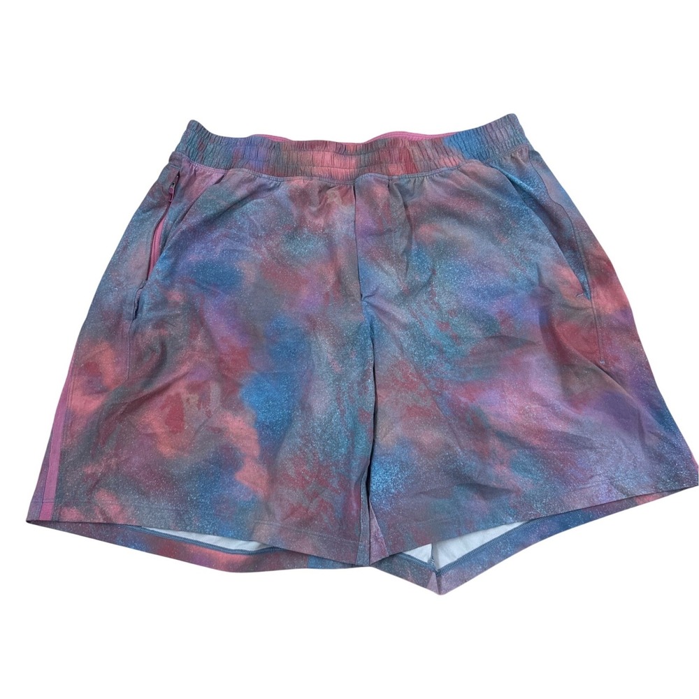 Lululemon Pace Breaker Lined Shorts Mens Large Galaxy Nebula Print 7" Inseam